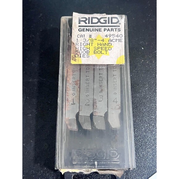 RIDGID 3/8" - 4" ACME Alloy Steel Universal Bolt Dies 49540 - 1 Pack - Picture 1 of 4